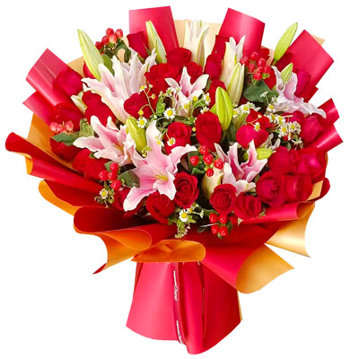 遵义33朵红玫瑰百合，心灵的火花