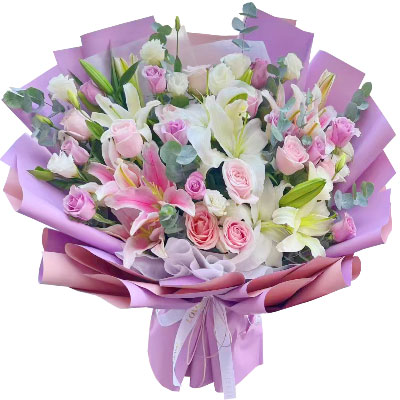 遵义20朵玫瑰混搭百合，爱情浪漫幸福